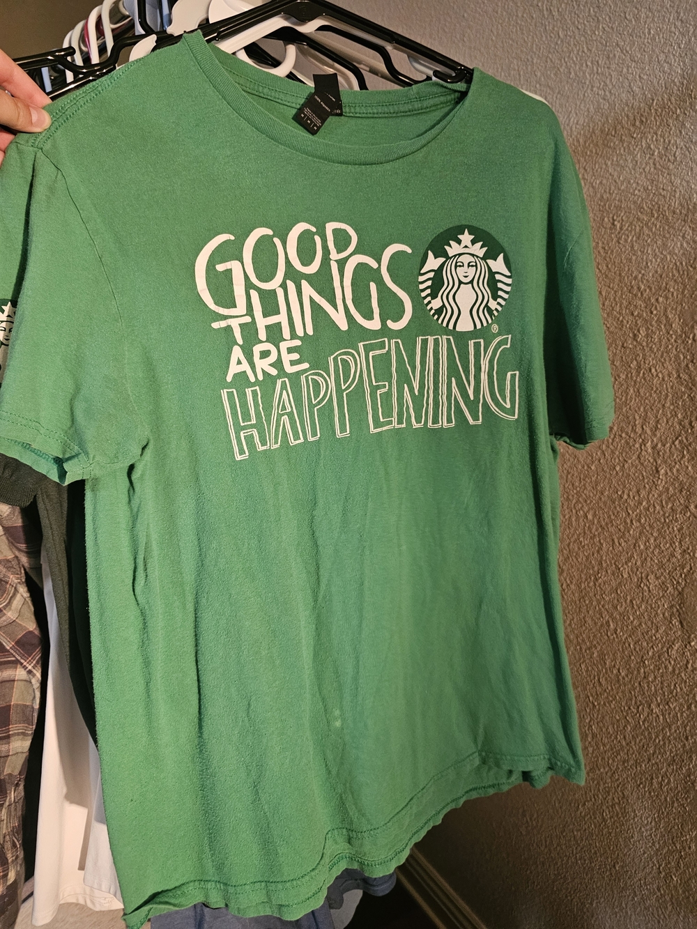 Starbucks Green "Good Things Are Happening" Graphic Tee